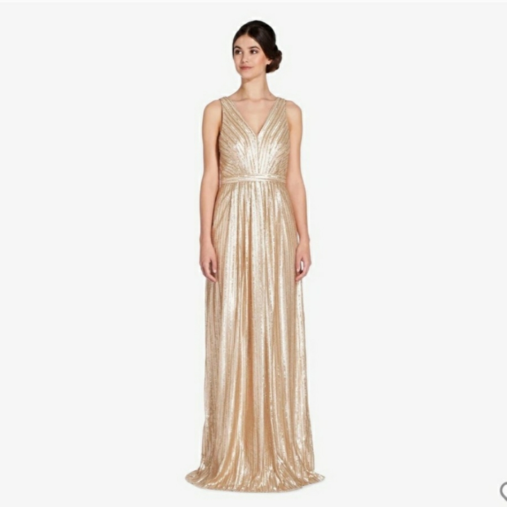 Jade Sequin Dress with Banded Waist